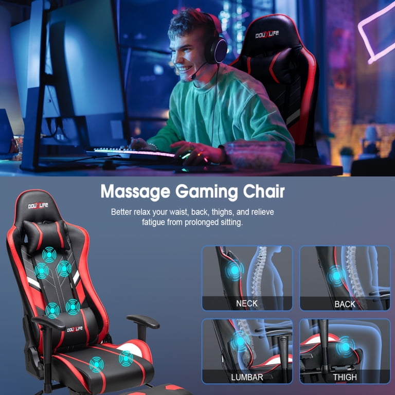 Douxlife Chaise Gaming Chaise Bureau Inclinable 180° Fauteuil De Bureau Gamer Ergonomique Siege Pivotant Hauteur Et Accoudoirs Reglable Noir Bleu 86293626 Douxlife Chaise Gaming Chaise Bureau Inclinable 180° Fauteuil De Bureau Gamer Ergonomique Siege Pivotant Hauteur Et Accoudoirs Reglable Noir Bleu 86293626