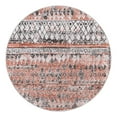 thumbnail image 3 of Unique Loom Leipzig Collection Area Rug - Dresden (3' 3" Round Salmon/Gray), 3 of 7