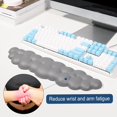 thumbnail image 3 of Cloud Keyboard Wrist Rest, Ergonomic Mouse Pad Set with Wrist Support, PU Leather Keyboard Mouse Pad Set with Anti-Slip Base for Typing Relief Zonewd, 3 of 5