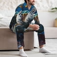 thumbnail image 7 of Lsque Ocean Coral Turtle Pattern Long Sleeve Pajama Set for Men - Soft 2-Piece Sleepwear and Loungewear Set with Pockets, Comfy Nightwear-XX-Large, 7 of 7