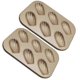 thumbnail image 1 of 2 Pack Madeleine Mold Cake Pan, Non-Stick Heavy Duty Shell Madeline Bakeware for Oven Baking (Champagne Gold), 1 of 5