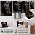 thumbnail image 4 of Designart "Golden Equestrian Black and Gold Equine III" Animals Horse Metal Wall Art Prints, 4 of 5