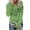 Green, variant on St. Patrick's Day Tops for Women Casual Shirt Green Long Sleeves Plus Size Fall Outfits Clothes