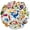 2A-35pcs, variant on 35pcs Funny Animal Stickers Cute Kids Stickers Food PVC Stickers for Laptops Notebooks Phones