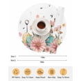 thumbnail image 6 of 15 Inch Round Placemats Set of 6, Easter Rabbit Eggs Non Slip Heat Insulation PP Table Mats, Spring Pink Daisy Flowers Butterfly Pastoral Washable Place Mats for Kitchen Dining Party Table Decor, 6 of 7