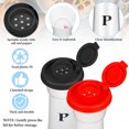 thumbnail image 3 of Set of 2 Plastic Salt and Pepper Shakers with Lids Large Moisture Proof Salt Shaker Pepper Container Hourglass Covered Salt and Pepper Holder for Home Kitchen Restaurant Camping, 3 of 5