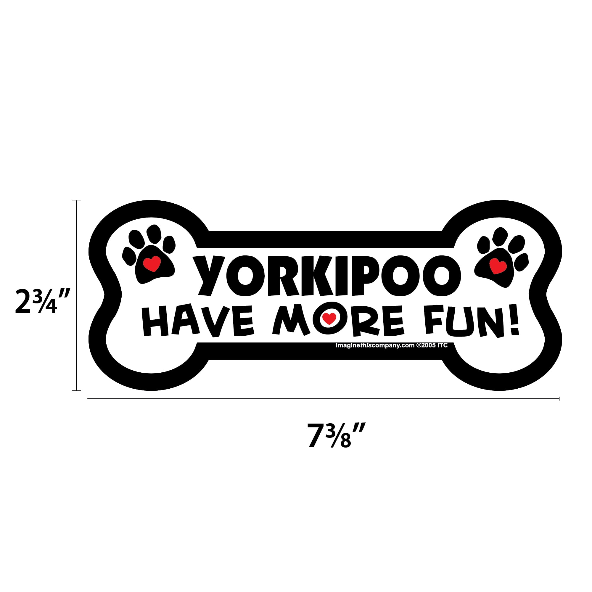 Yorkiepoo Have More Fun!Cars Dog Bone Shaped Magnets Trucks Mailboxes 