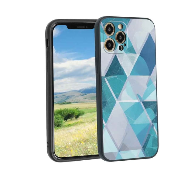 Compatible with iPhone 12 Pro Max Phone Case, Geometry-Marble-3 Case Men Women, Flexible Silicone Shockproof Case for iPhone 12 Pro Max
