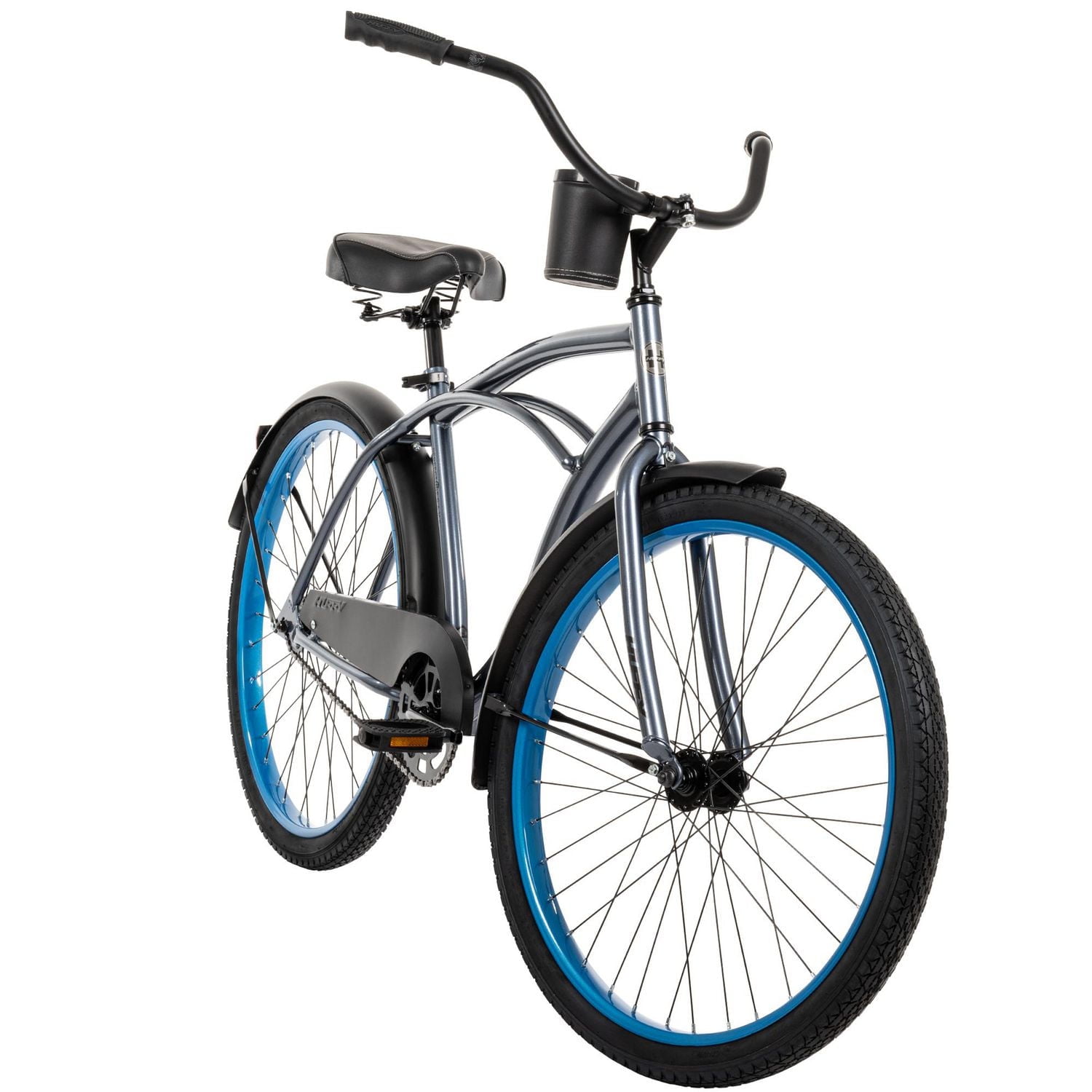 Huffy Men's Good Vibrations 26 in Cruiser Bike, Shiny Grey