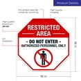thumbnail image 3 of Restricted Area Sign, Do Not Enter Authorized Personnel Only Sign,, 3 of 8