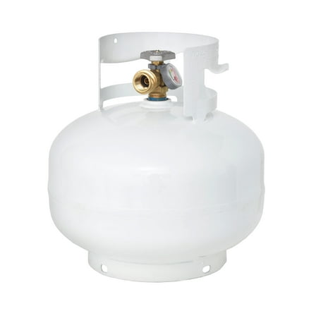 Flame King 11 lb Squatty Steel Refillable Propane Cylinder with OPD Valve & Built in Gauge
