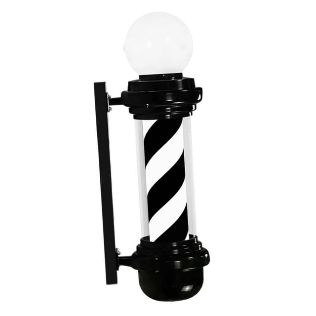 Barber Pole Light Salon Light Diseño retro Salón colgante de pared resistente en y negro