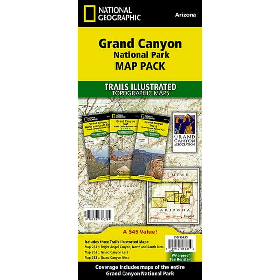 National geographic trails illustrated map: grand canyon national park [map pack bundle] - folded ma: 9781597753364