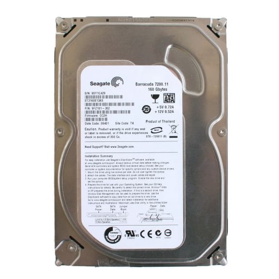 BARRACUDA 7200.11 160GB HDD P/N: 9FZ181-302 FW: CC2H, 09401 TK