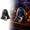 Blue, variant on Animated Halloween Skull Head, Moving Long Hair Hanging Skeleton with Glowing Red LED Eyes for Indoor Outdoor Party, Blue Face, 7.87 x 9.45 in