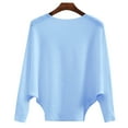 thumbnail image 5 of Women's Solid Color Round Neck Knit Sweater, Tummy Control Waist Shaping Pullover, Soft Stretchy Figure Flattering Slim Fit Top for Autumn Winter Daily Wear and Office Outfits Sky Blue XL, 5 of 9