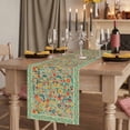 thumbnail image 2 of Table Runners 70 Inches Long Dress Scarves, Boho Green Flowers Farmhouse Coffee/Dining/Kitchen Table Decor, Holiday Table Runner, Spring Abstract Watercolor Floral Leaf 13x70 Inch, 2 of 9