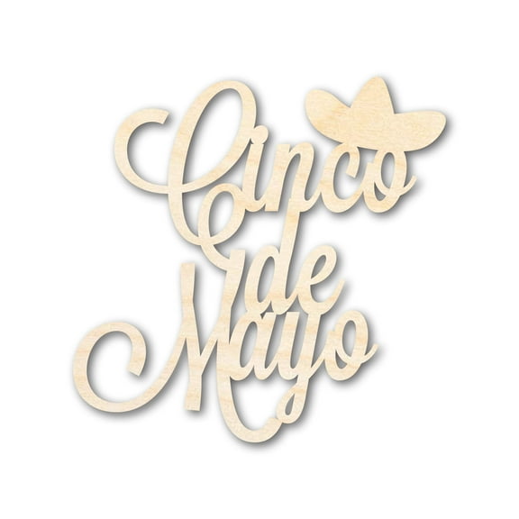 Unfinished Wood Cinco de Mayo Shape 5" / 1/2"