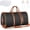 BLACK AND BROWN, variant on Luxe Travel Bag with Wheels, Convertible Garment Duffel Bag Carry on Luggage with Toiletry Bag for Trips