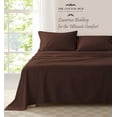 thumbnail image 5 of 100% Pima Cotton Alaskan King Size 4-PCs Sheet Set (Solid, Chocolate) Fits 10-12" Deep Pocket, 600 Series Sateen Weave, 5 of 5