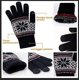 thumbnail image 3 of BEMS-2 Pares de Guantes de Mujer Guantes de Invierno cálidos para Pantalla táctil Patrones de Elaphurus Lindos y Suaves de Punto - Blanco/Gris - Talla única, 3 of 5