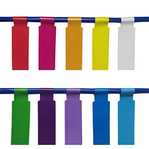 300 Pcs Tear Resistant Wire Identification Labels, Colorful Waterproof Cord Labels,Self Adhesive Cable Labels Printable and Handwriting Cable ...