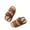Brown, variant on Toddler Girls Fashion Solid Color Open Toe Soft Bottom Non Outdoor Sandals Shoes for Kids Size 3-3.5T
