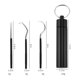 thumbnail image 4 of 5x Kit portátil de palillos con soporte de almacenamiento Limpieza bucal Reutilizable para palillos Herramienta , Plata, 4 of 4