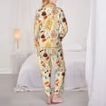 thumbnail image 6 of Goofa Summer Travel Printed Women’s 2 Piece Pajama Set Super,Pajamas Women's Long Sleeve Sleepwear Soft Button Down Loungewear Pjs Lounge Set Nightwear-XX-Large, 6 of 9