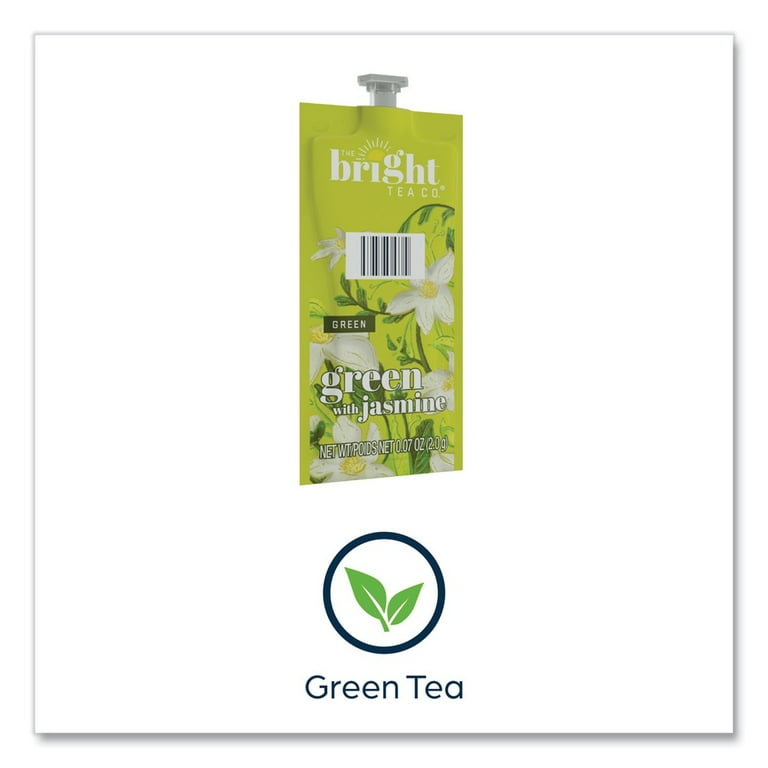 The Bright Tea Co. Green with Jasmine Tea Freshpack, Green with Jasmine, 0.07 oz Pouch, 100/Carton The Bright Tea Co. Green with Jasmine Tea Freshpack, Green with Jasmine, 0.07 oz Pouch, 100/Carton