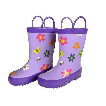 

Childrens Lavender Flower Rain Boot - Size 8