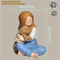 thumbnail image 3 of Pequeña Niña con Perro Ganfancp Decoración Adornos Artesanales de Resina, 3 of 7