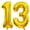 Gold 13, variant on NCQ 40 Inch Gold 26 Number Balloons Giant Jumbo Huge 26 or 62 Foil Mylar Helium Number Digital Balloons Gold Birthday Mylar Digital Balloons 26th or 62th Birthday Anniversary Events Party Decorations