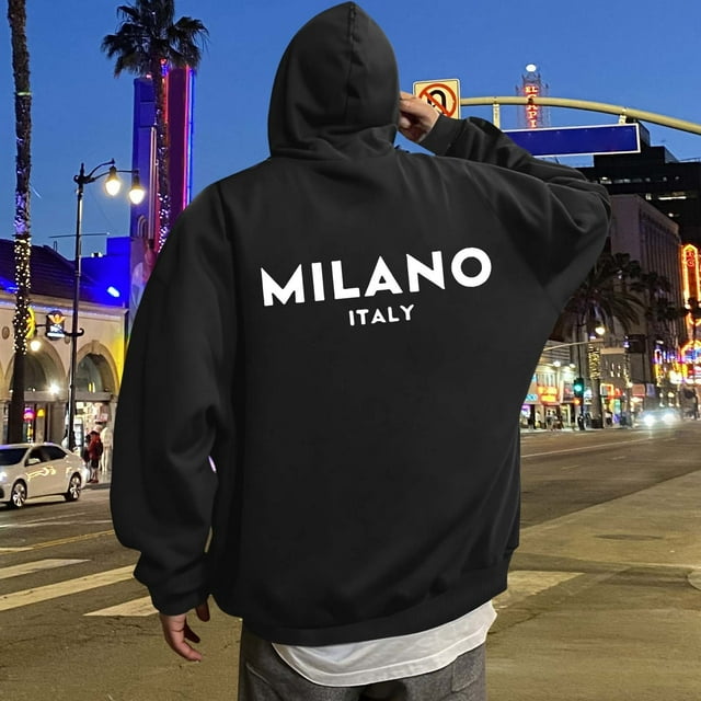 WILLBEST Sudadera Deportiva para Hombre con Capucha y Estampado De Letras para Uso Informal y Atuendos Elegantes Chica