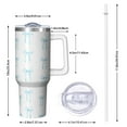 thumbnail image 2 of 1pc Bow 40oz Tumbler with Straw & Handle - Insulated Stainless Steel Cup | Holiday Gift for Man Women (Christmas, Valentine's, Birthday), 2 of 7