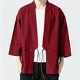 thumbnail image 2 of Cárdigan estilo Tang para hombre - Camisa informal de primavera/otoño, color liso, ideal para el día a día/citas, tallas L-XXXXXL (busto/manga/largo), 2 of 5