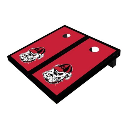 Skip's Garage Georgia Black Solid Wood Cornhole Board Set