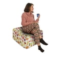 thumbnail image 2 of Fruits Rectangle Pouf, Smiling Banana Funny Mulberry Happy Apricot Peach Hearts Lemons Theme, Under Desk Foot Stool for Living Room Office Ottoman with Cover, 25", Multicolor, by Ambesonne, 2 of 4