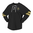 thumbnail image 2 of Unisex Spirit Jersey Black UCF Knights Lace-Up V-Neck Long Sleeve T-Shirt, 2 of 3