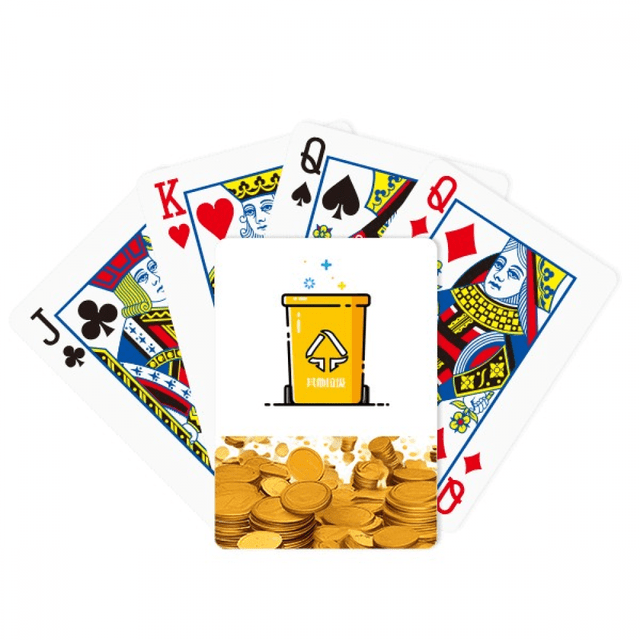 Poubelle de Classification des Ordures Carte à Jouer en Or Jeu Classique
