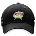 thumbnail image 2 of Men's Fanatics Black Columbus Blue Jackets Team Logo Pride Adjustable Hat, 2 of 4