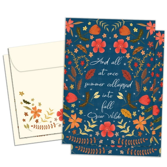 Tree-Free Greetings Thanksgiving Greeting Card 2 Pack, 5 x 7, Floral Fall (GT68856)
