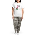 thumbnail image 4 of CafePress - Christmas Flamingo Women's Light Pajamas - Women's Short Sleeve Print T-Shirt and Pants Light Cotton Pajama Set, 4 of 7