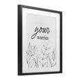 thumbnail image 2 of Stupell Industries Contemporary Your Worries Minimalist Leaves Black Framed Print Under Glass, 13 x 16, by Lettered and Lined, 2 of 8