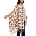thumbnail image 4 of Zufioo Leopard Print Print Long Plush Tassel Scarf, Winter Shawl Accessories for Women, 4 of 8