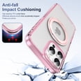 thumbnail image 6 of Decase Shockproof Clear Case with 360° Ring Stand Magnetic for iPhone 16 Pro Max,Anti-Fingerprint,Military Drop Protection,Compatible with Mag-Safe,Soft Edge Translucent Slim Phone Case,Pink, 6 of 10