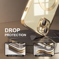 thumbnail image 4 of 2-in-1 Entronix Bundle for iPhone 14 Plus, Magnetic Clear Case 1 Screen Protector, Gold, 4 of 6