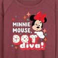 thumbnail image 3 of Mickey & Friends - Minnie Dot Diva - Women's Lightweight French Terry Long Sleeve Shirt, 3 of 5