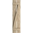thumbnail image 2 of Ekena Millwork 11 1/2"W x 62"H Rustic Two Board Spaced Board-n-Batten Riverwood Faux Wood Shutters w/Z-Board (Per Pair), Primed Tan, 2 of 11
