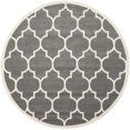 thumbnail image 1 of Safavieh Chatham Dark Grey Contemporary Rug - Round 4', 1 of 5